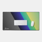 Grau blaugrüne Abstrakte Schreibtischmatte, Bürosc Schreibtischunterlage (Tastatur & Maus)