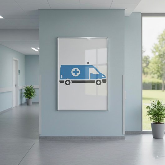 Grau Blue Ambulance Poster