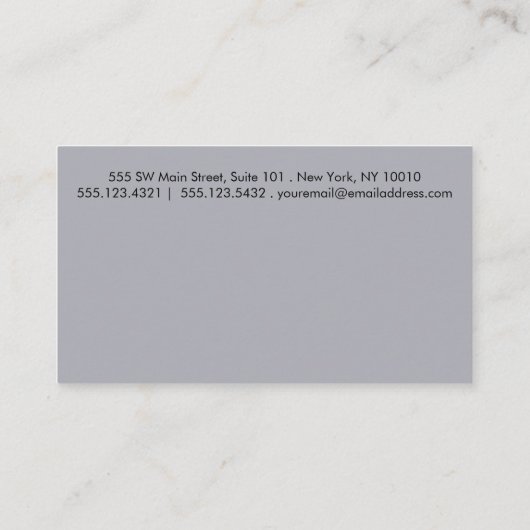 Grau Blue Einfache Grenze 6 Punch Treuekarte (Rückseite)