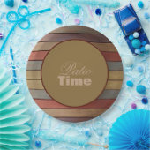 Grau Blue Green Gold Pappteller (Party)