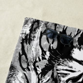 Grau Blue Lion Head - Cooles Leon Beach Handtuch (Beispiel)