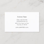 Grau Blue Minimalistisch Consultant Business Card Visitenkarte (Rückseite)