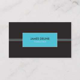 Grau Blue Minimalistisch Consultant Business Card Visitenkarte