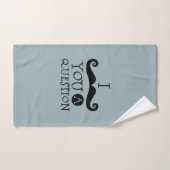 Grau Blue Mustache Spaß Badhandtuch Set (Handtuch)