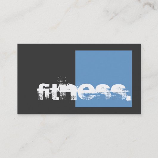 Grau Blue Personal Trainer Fitness Business Card Visitenkarte (Vorderseite)