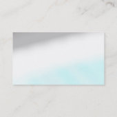 Grau Blue White Creative Chic Moderne Visitenkarte (Rückseite)