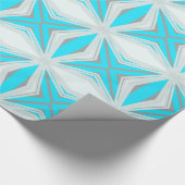Grau Blue White Winter Weihnachts-Star Snowflake Geschenkpapier (Ecke)
