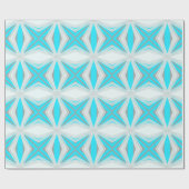 Grau Blue White Winter Weihnachts-Star Snowflake Geschenkpapier (Flach)
