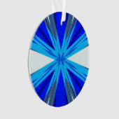 Grau Blue White Winter Weihnachts-Star Snowflake Ornament (Vorderseite)