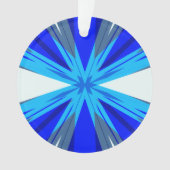 Grau Blue White Winter Weihnachts-Star Snowflake Ornament (Vorderseite)