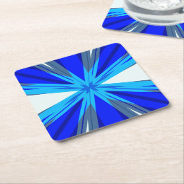 Grau Blue White Winter Weihnachts-Star Snowflake Rechteckiger Pappuntersetzer