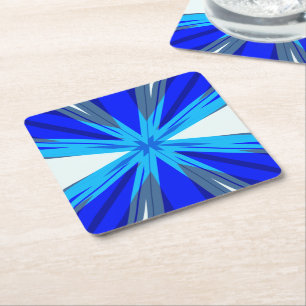 Grau Blue White Winter Weihnachts-Star Snowflake Rechteckiger Pappuntersetzer