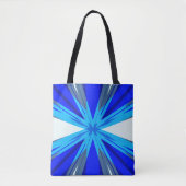Grau Blue White Winter Weihnachts-Star Snowflake Tasche (Vorderseite)