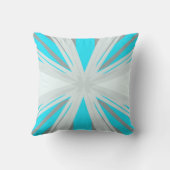 Grau Blue White Winter Xmas Snowflake Star Throw Kissen (Rückseite)