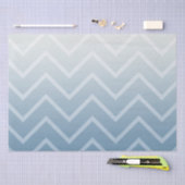 Grau Blue White Zickzack Ombre Seidenpapier (Handwerk)