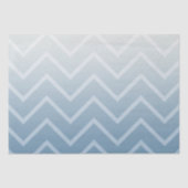 Grau Blue White Zickzack Ombre Seidenpapier (Vorderseite)