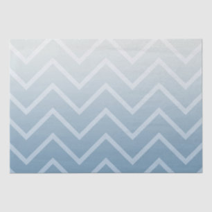 Grau Blue White Zickzack Ombre Seidenpapier