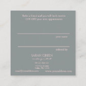 Grau Blush Empfehlungskarte (Rückseite)