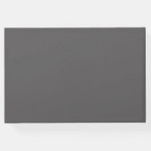 Grau Blush Pink Aqua Moderne Blumenhochzeit Gästebuch (Rückseite)