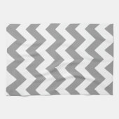 Grau Bold Zickzack Handtuch (Horizontal)