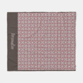 Grau & Braun Modernes Muster personalisieren Fleecedecke (Vorderseite (Horizontal))
