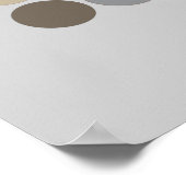 Grau-Braun- und Slate-Blue-Circles-Muster Moderne Poster (Ecke)