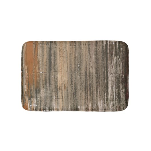 Grau-braune abstrakte Acrylkunst Badematte (Vorderseite)