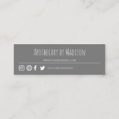 Grau | Business Danke Mini Card Visitenkarte (Rückseite)