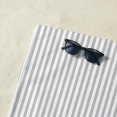 Grau Cabana Stripes & White Star Strandtuch (Beispiel)