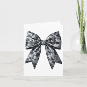 Grau Camouflage Bow Jagd Girl Karte