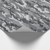 Grau-Camouflage Camouflage Wrapping Paper Geschenkpapier (Ecke)