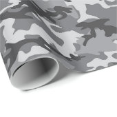 Grau-Camouflage Camouflage Wrapping Paper Geschenkpapier (Rolleneckpunkt)