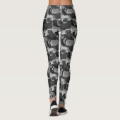 Grau Camouflage Cats Muster Grau Kitty Cats Camouf Leggings (Rückseite)