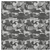 Grau Camouflage Cats Muster Grau Kitty Cats Camouf Stoff (Muster)