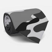 Grau Camouflage Pattern Krawatte (Gerollt)