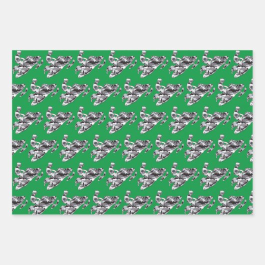 Grau Camouflage Snowmobiler Geschenkpapier Set (Vorderseite 2)