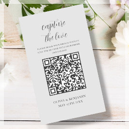 Grau | Capture the Liebe QR Code Begleitkarte