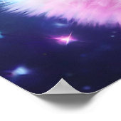 GRAU CAT RAINBOW SILVER ART POSTER (Ecke)
