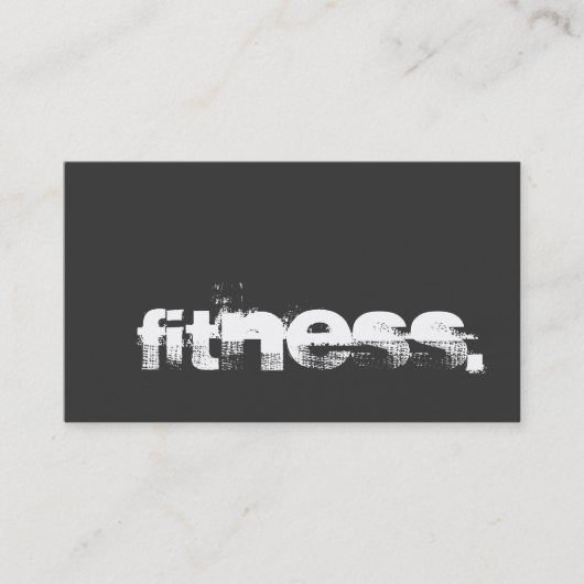 Grau Charm Personal Trainer Fitness Business Card Visitenkarte (Vorderseite)