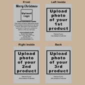 Grau | Christmas | Business | Gefaltete Feiertagsk Feiertagskarte