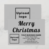 Grau | Christmas | Business | Kleine Flachkarte (Vorne/Hinten)