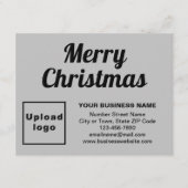 Grau | Christmas | Business | Kleine Wohnung Feiertagskarte (Vorderseite)