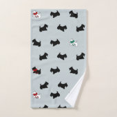 Grau Christmas Scottish Terrier Bath Towel Set (Handtuch)