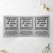 Grau | Christmas | Trifold-Karte Dreifach Gefaltete Karte (Innenseite)