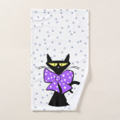 Grau Circle Cat KittenBadezimmer Handtuch Sets (Handtuch)