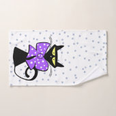 Grau Circle Cat KittenBadezimmer Handtuch Sets (Handtuch)