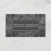 Grau Classic Frame | Hintergrund der Schwarzen Tex Terminkarte (Rückseite)