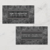 Grau Classic Frame | Hintergrund der Schwarzen Tex Terminkarte (Vorne/Hinten)