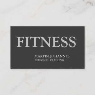 Grau Color Personal Trainer Business Card Visitenkarte