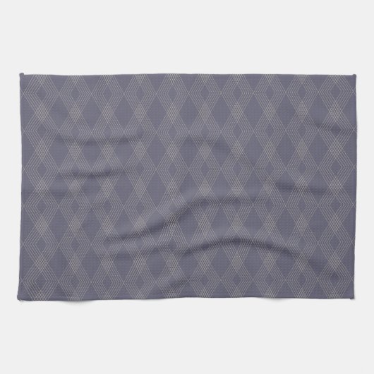 Grau, cool, trendy, einfach, modern, zackförmig geschirrtuch (Horizontal)